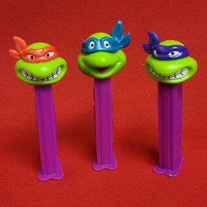 Vintage Teenage Mutant Ninja Turtles Michelangelo Donatello Leonardo Pez Dispens